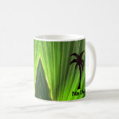 Mug Palm vert Frond avec Palm Tree (Devant droit)