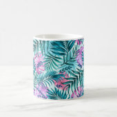 Mug Palme rose et Turquoise Tropical & Monstera Feuill (Centre)