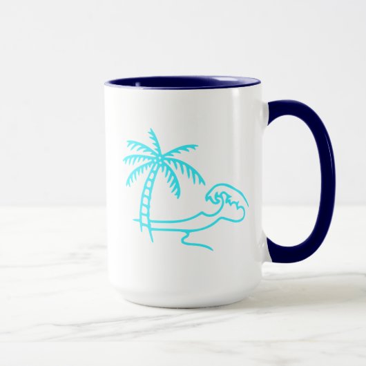 Mug Palme tropicale et vague (Droite)