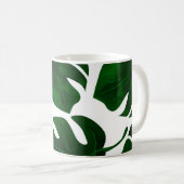 Mug Palme tropicale verte foncée Feuille Summer Island (Devant droit)
