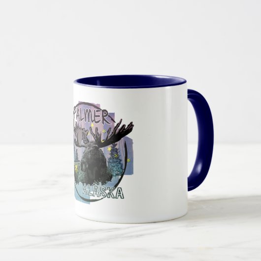 Mug Palmer Alaska rustique orignal muge (Devant droit)