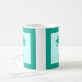 Mug Palmier à pointes - turquoise et aqua (Centre)