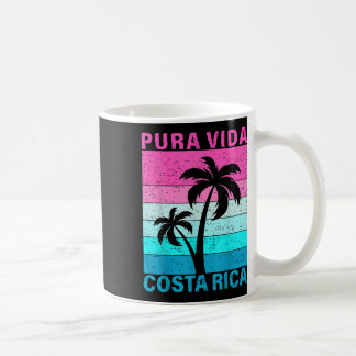 Mug Palmier au coucher du soleil rétro Costa Rica Vaca