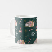 Mug Palmier de la maison rose de Noël du milieu du siè (Devant gauche)