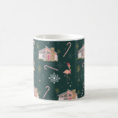 Mug Palmier de la maison rose de Noël du milieu du siè (Centre)