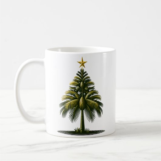 Mug Palmier de Noël, Beach Aloha Noël (Gauche)
