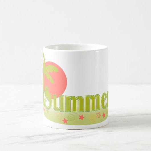 Mug Palmier d'été avec soleil et plage