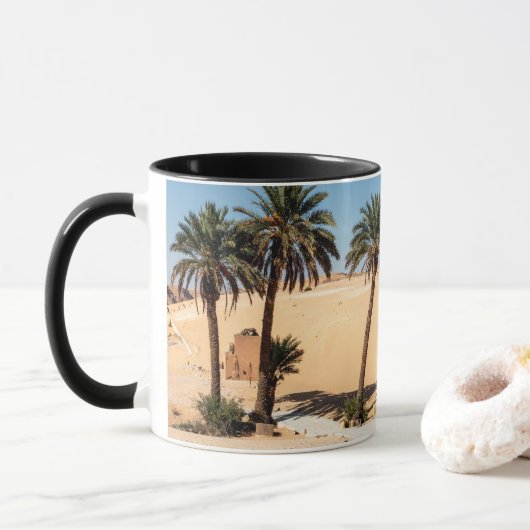 Mug Palmier et pyramides (Avec donut)