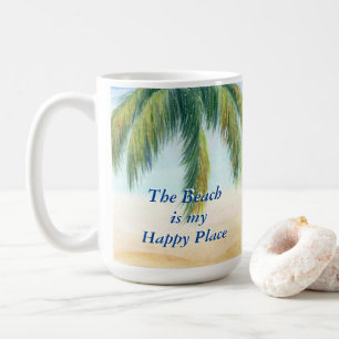 Mug Palmier par jour ensoleillé sur la plage