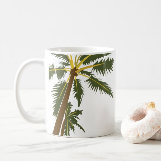 Mug Palmier Plage Tropicale (Avec donut)
