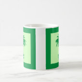 Mug Palmier pointillé - émeraude et vert clair (Centre)