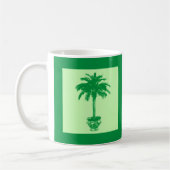Mug Palmier pointillé - émeraude et vert clair (Gauche)