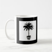 Mug Palmier pointu - noir et blanc (Gauche)