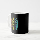 Mug Palmier Rétro Plage Tropicale Hawaïenne Planche de (Devant gauche)