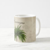 Mug Palmier Tropical Marbré Chic Personnel (Devant droit)