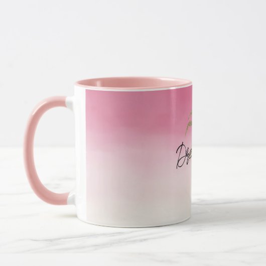 Mug Palmier Tropical Peach Peach Pink Gold (Gauche)