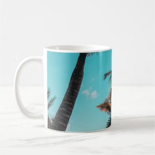 MUG PALMIER TROPICAL RETRO EN BORD DE PLAGE