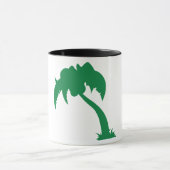 Mug Palmier Tropical Silhouette Green Island Beach (Centre)