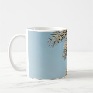 Mug Palmier vert sous ciel bleu le matin