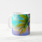 Mug Palmiers à la tombée de nuit Tropical (Devant gauche)