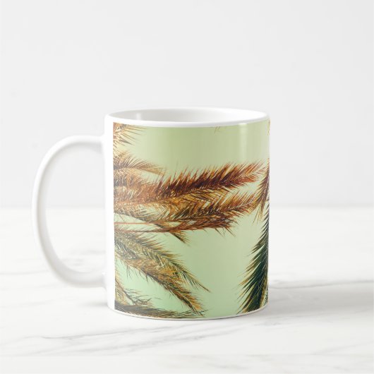 Mug Palmiers, Ciel Toné Vintage. (Gauche)