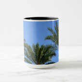 Mug Palmiers contre le ciel bleu photo (Centre)