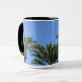 Mug Palmiers contre le ciel bleu photo (Devant gauche)