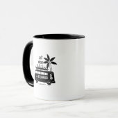 Mug Palmiers et 80 degrés Retro Van Surf (Devant gauche)