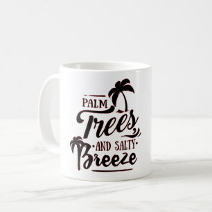 MUG PALMIERS ET BRISE SALÉE - AMOUREUX DE LA PLAGE