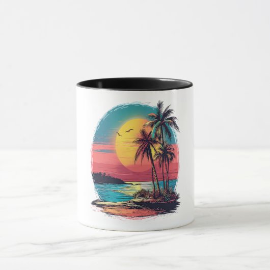Mug Palmiers et plage (Centre)