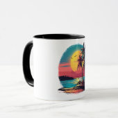 Mug Palmiers et plage (Devant gauche)