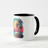 Mug Palmiers et plage (Devant droit)