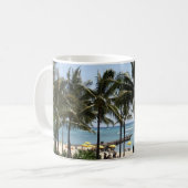 Mug Palmiers et plage sur une cannette à café (Devant gauche)