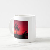 Mug Palmiers exotiques du coucher de soleil de l'Hawaï (Devant gauche)