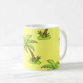 Mug Palmiers : Illustration Vintage. (Devant droit)