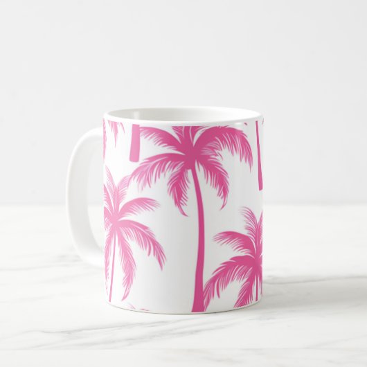 Mug Palmiers roses (Devant gauche)