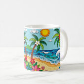 Mug Palmiers sur la Plage  (Devant droit)
