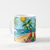 Mug Palmiers sur la Plage  (Devant gauche)