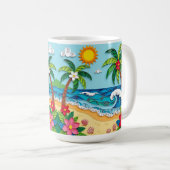 Mug Palmiers sur la plage (Devant droit)