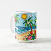 Mug Palmiers sur la plage (Devant gauche)