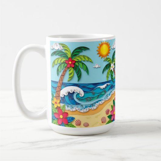 Mug Palmiers sur la plage (Gauche)
