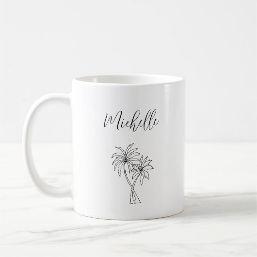 Mug Palmiers tropicaux Feuillage Botanique Personnalis (Gauche)