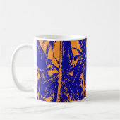 Mug Palmiers tropicaux. Motif à feuilles posterisées.. (Gauche)