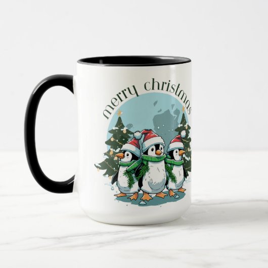 Mug "Pals de pingouin : Joyeux Noël de Mug" (Gauche)