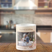 Mug Pampas herbe rose or photo floraux rose mariage