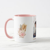 Mug Pampas herbe rose or rose fleurs photo (Gauche)