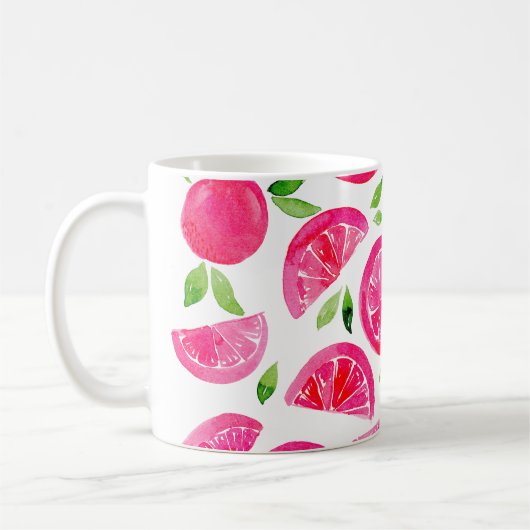 Mug Pamplemousse aquarelle (Gauche)