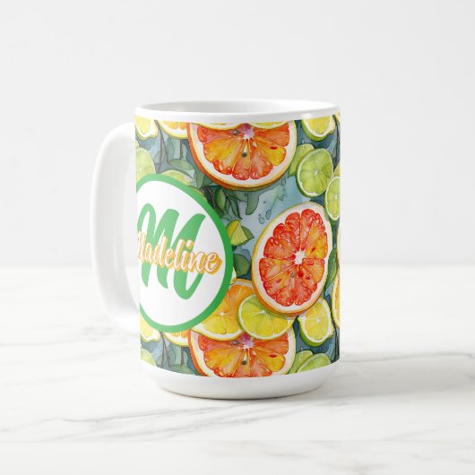 Mug Pamplemousse, citrons, limons et oranges agrumes (Devant gauche)