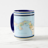 Mug Panama Map Musique personnalisée (Devant gauche)