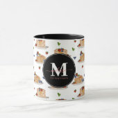 Mug Pancakes Baies Petit Déjeuner Brunch Monogramme No (Centre)